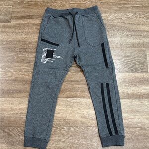 Stylish Kids Gray Joggers with Black Accents